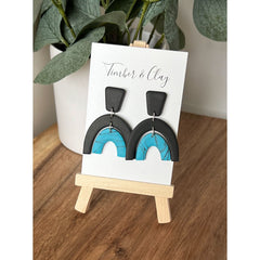 Black and Turquoise Arch Dangles