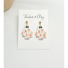 Daisy Ghost Clay Earrings