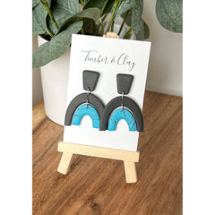 Black and Turquoise Arch Dangles