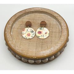 Round Sunflower Dangles - Timber and Clay