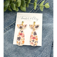 Floral Clay Earrings