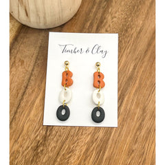 BOO Halloween Polymer Clay Earrings