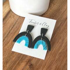 Black and Turquoise Arch Dangles