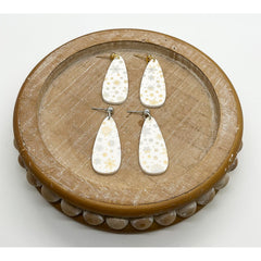 Snowflake Teardrop Dangles - Timber and Clay