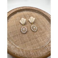 Rhinestone and Clay Dangles - Timber and Clay