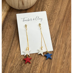 Star Chain Clay Dangles