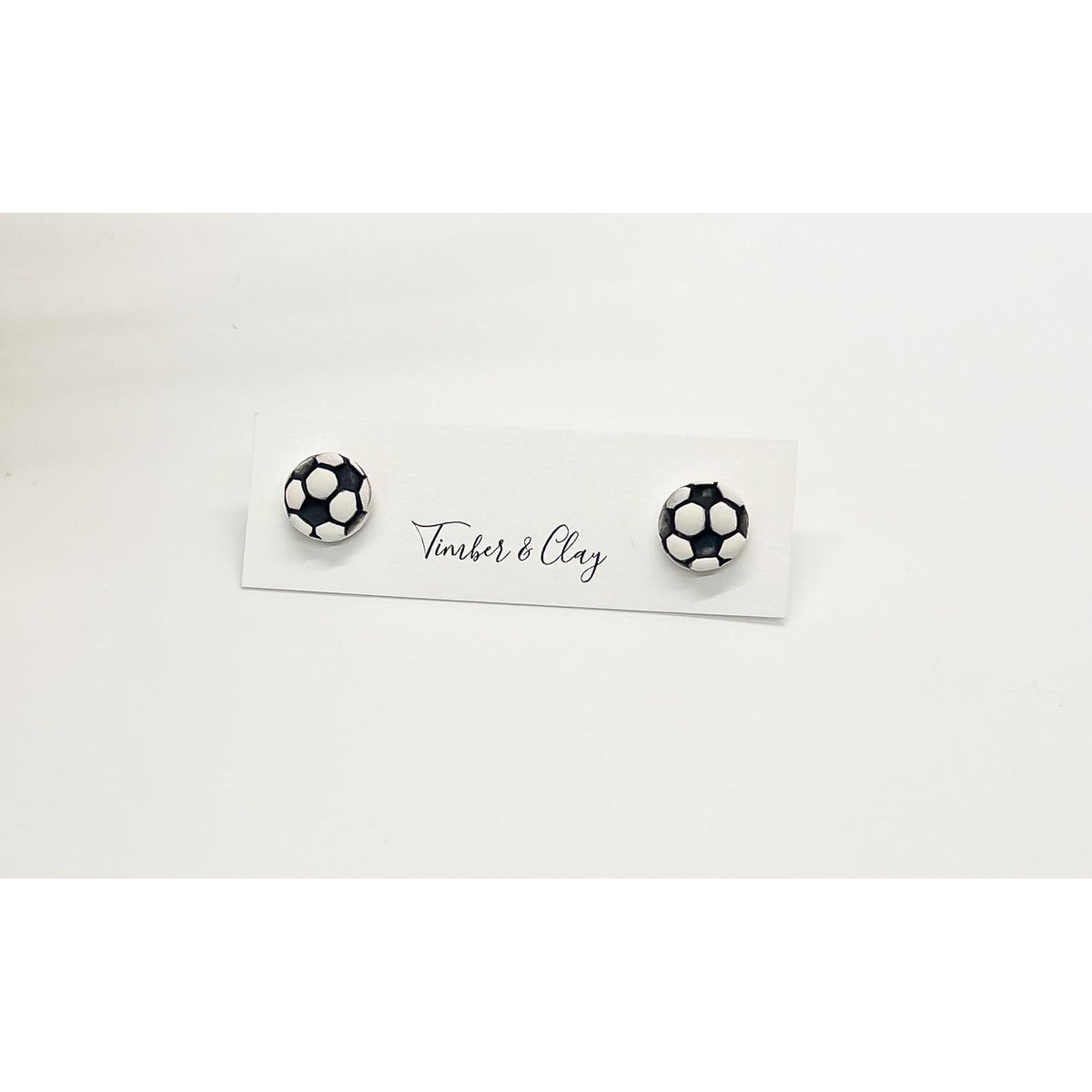 Small Soccer Stud Earrings