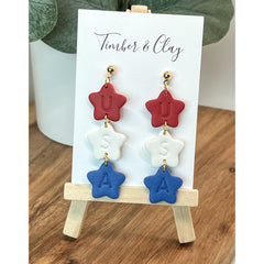 USA Clay Earrings