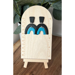 Black and Turquoise Arch Dangles