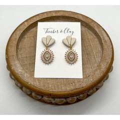 Rhinestone and Clay Dangles - Timber and Clay