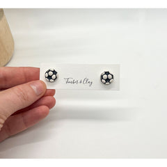 Small Soccer Stud Earrings