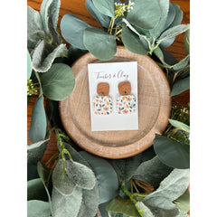 Autumn Brush Square Dangles - Timber and Clay