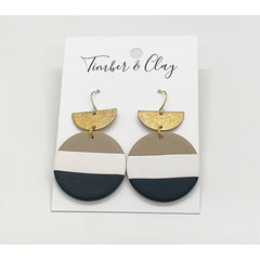 Round Color Block Dangles