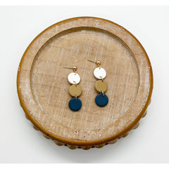 Three Tiered Round Dangles - Timber and Clay