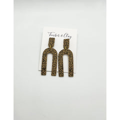 Skinny Leopard Arch Dangles - Timber and Clay