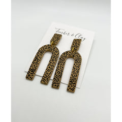 Skinny Leopard Arch Dangles - Timber and Clay