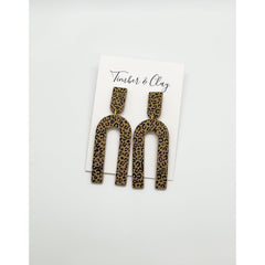 Skinny Leopard Arch Dangles - Timber and Clay