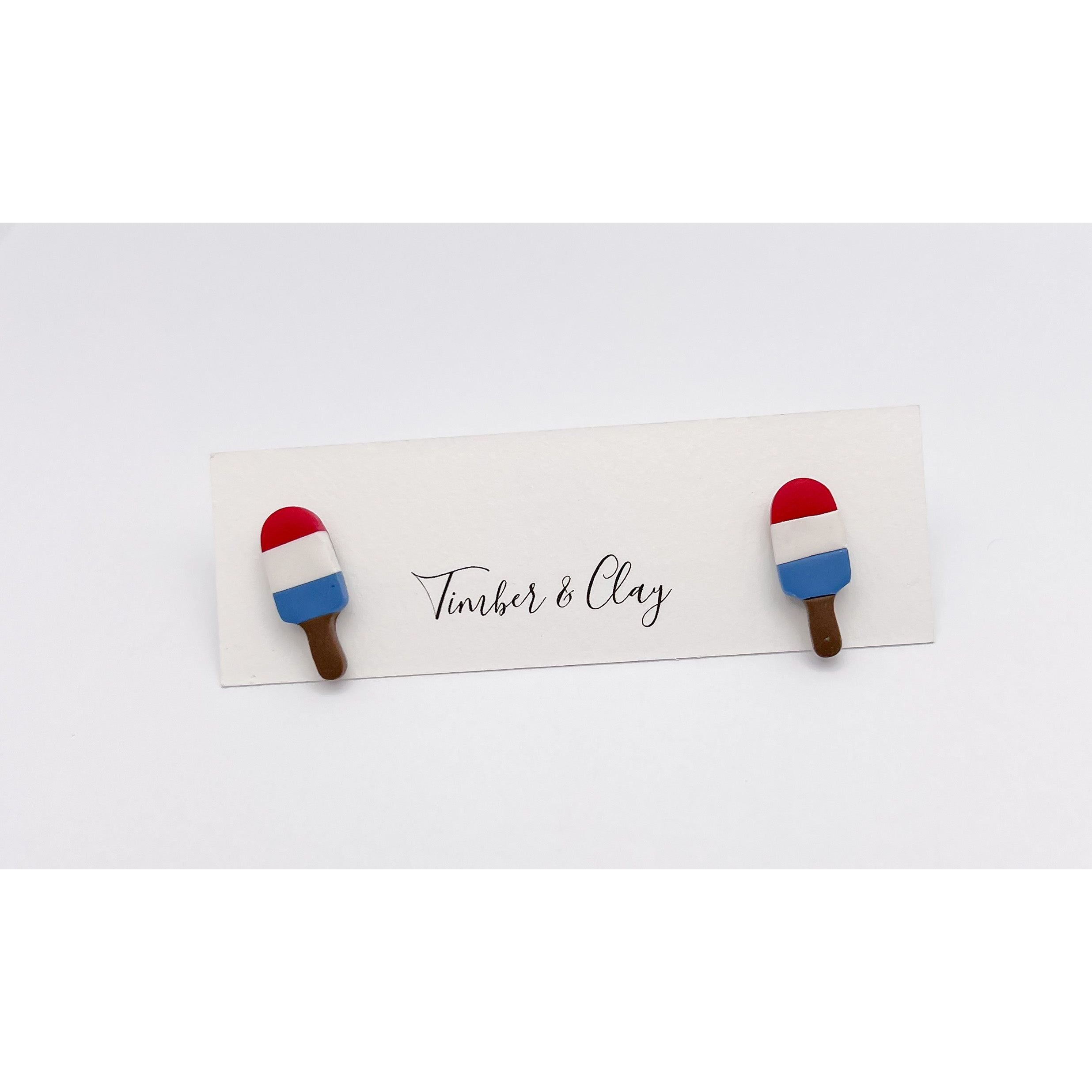 Bomb Pop Studs - Timber and Clay