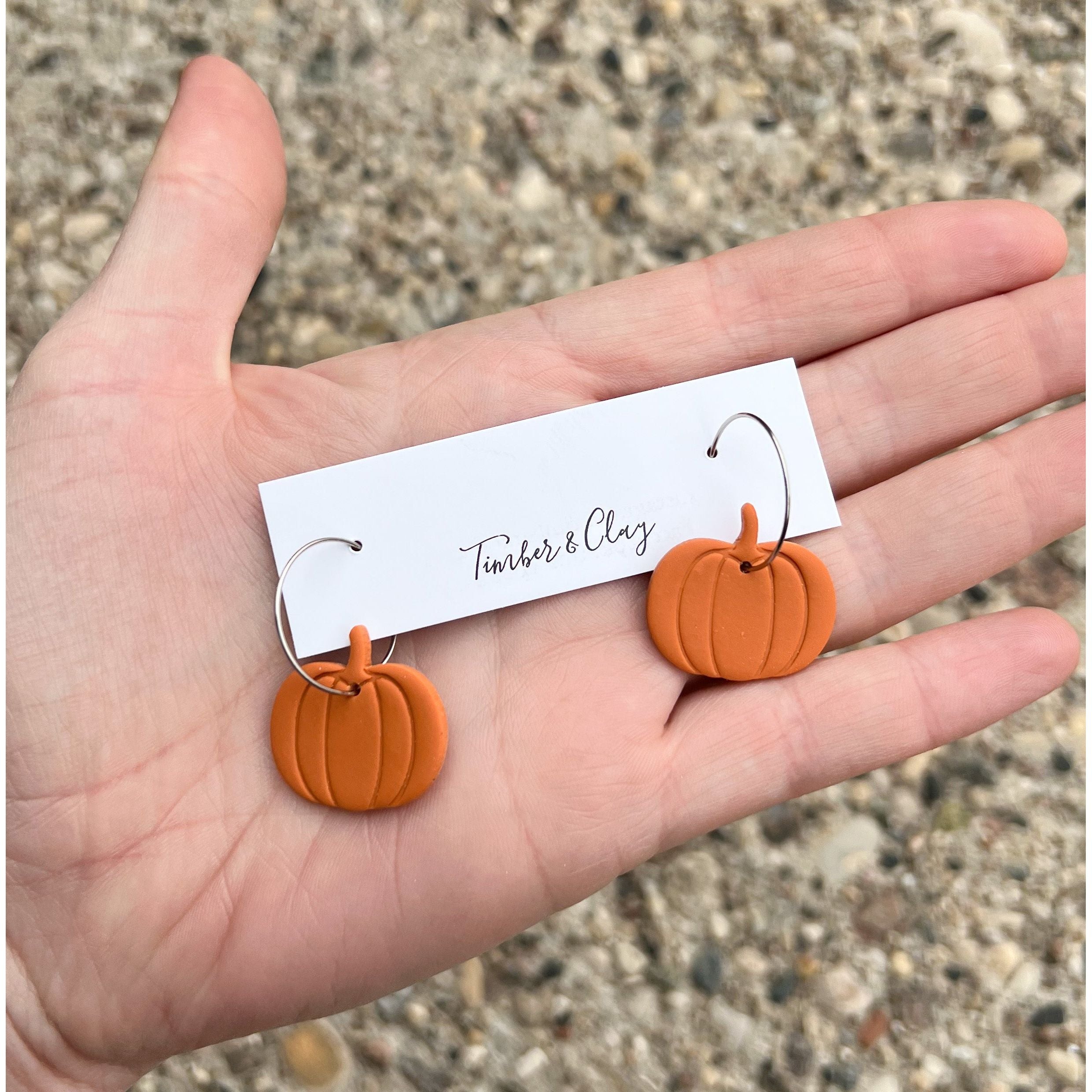 Pumpkin Dangles - Timber and Clay