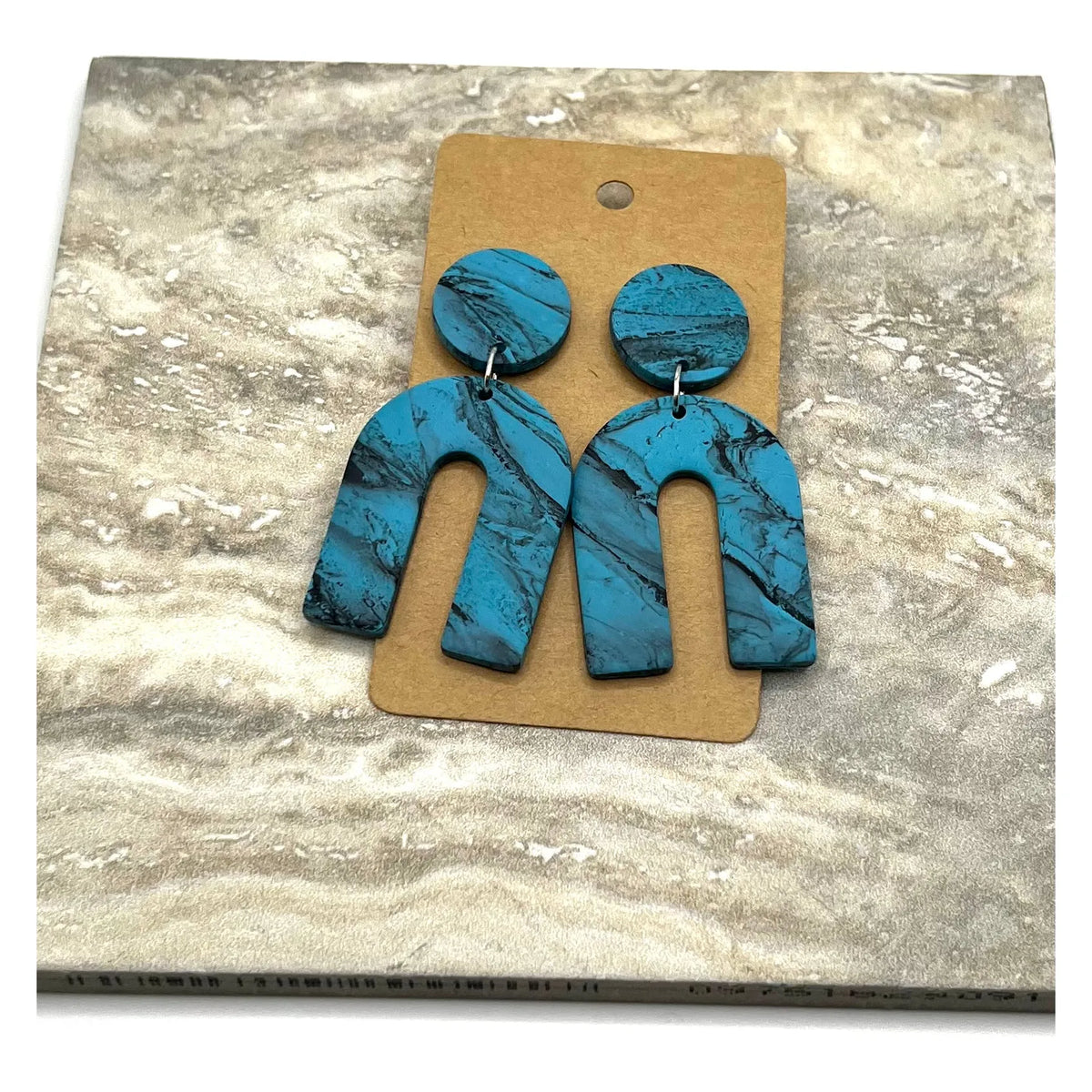 Turquoise Arch Dangles - Timber and Clay