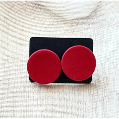 Large Red studs - Timber and Clay