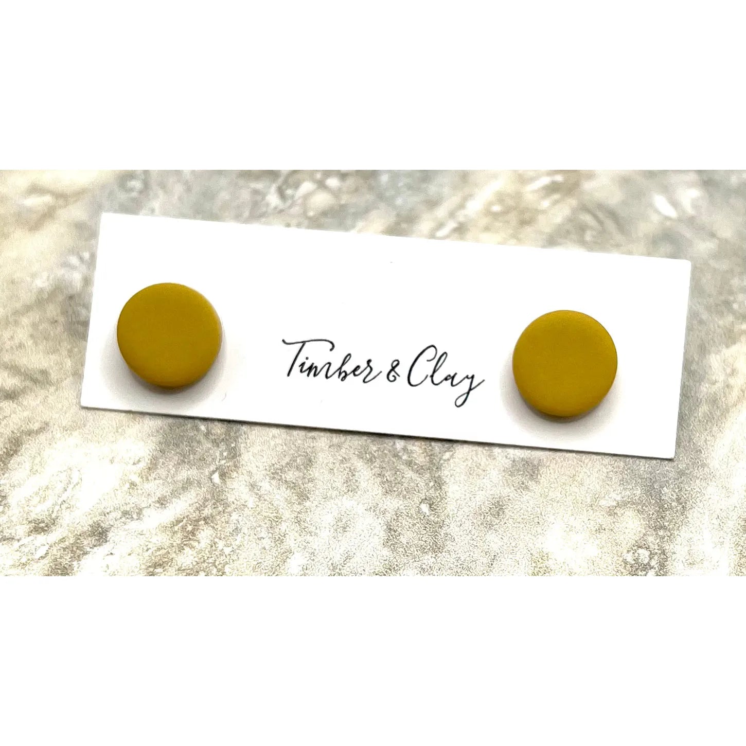 Mustard Gold Studs - Timber and Clay