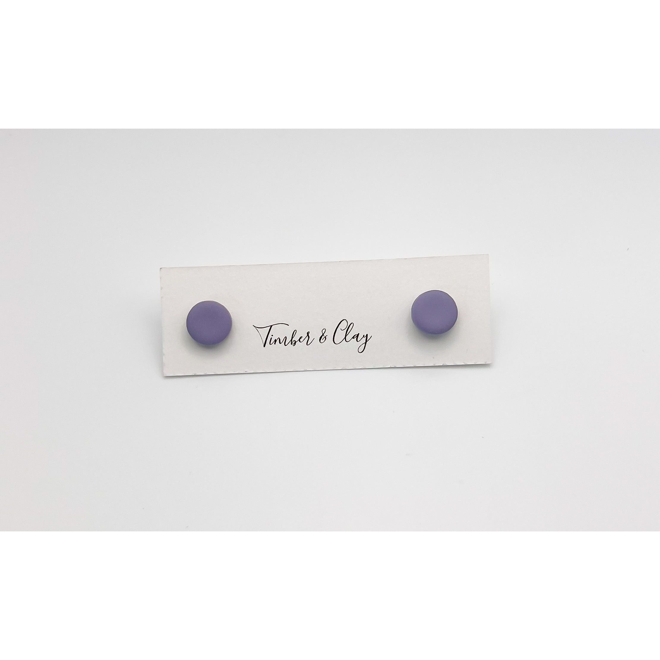 Light Purple Mini Studs - Timber and Clay