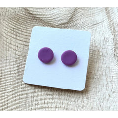 Purple studs - Timber and Clay