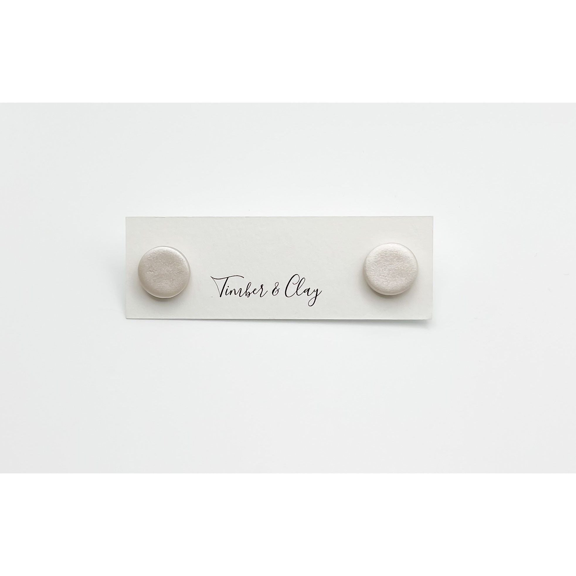 Pearl Studs - Small - Timber and Clay