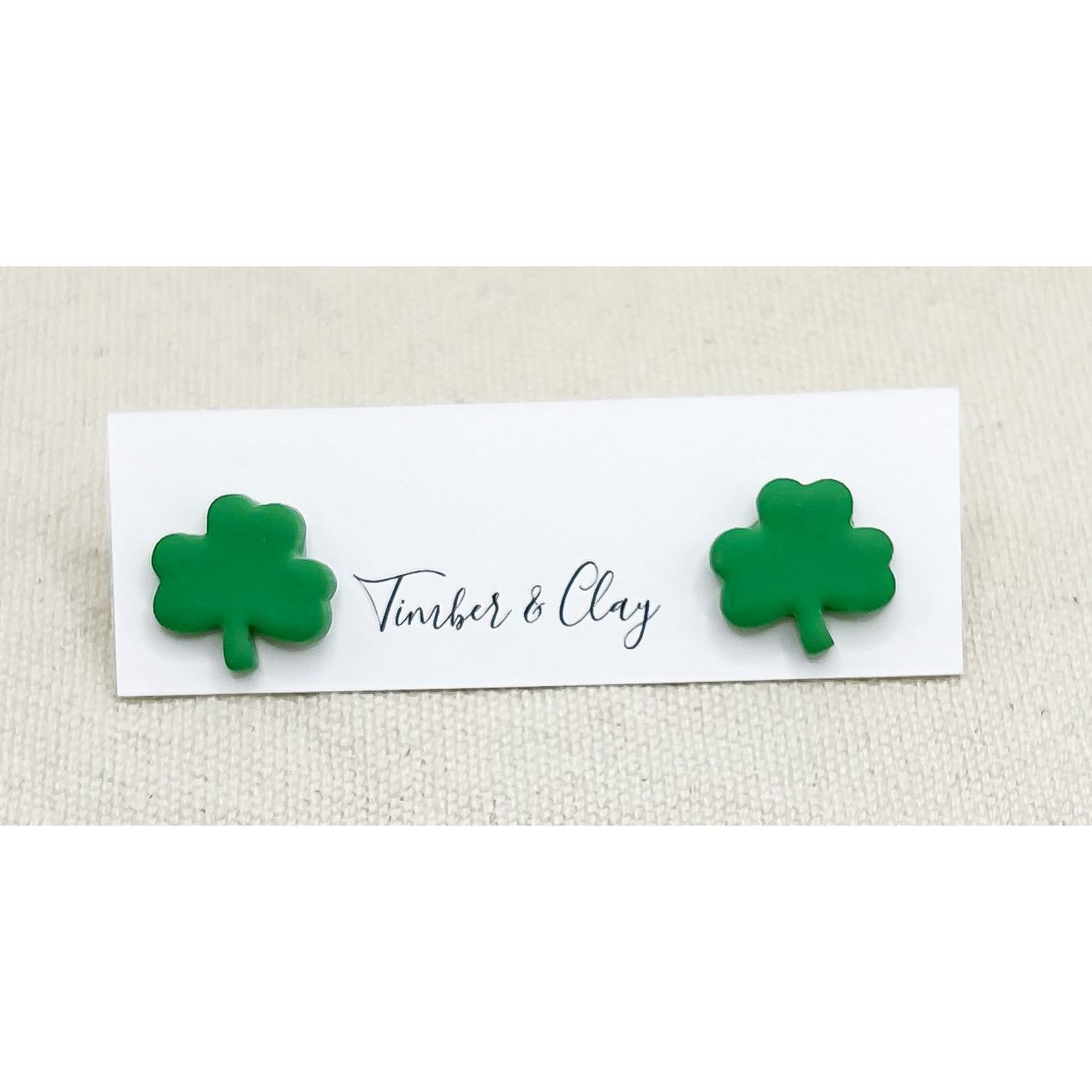 Shamrock Studs - Timber and Clay