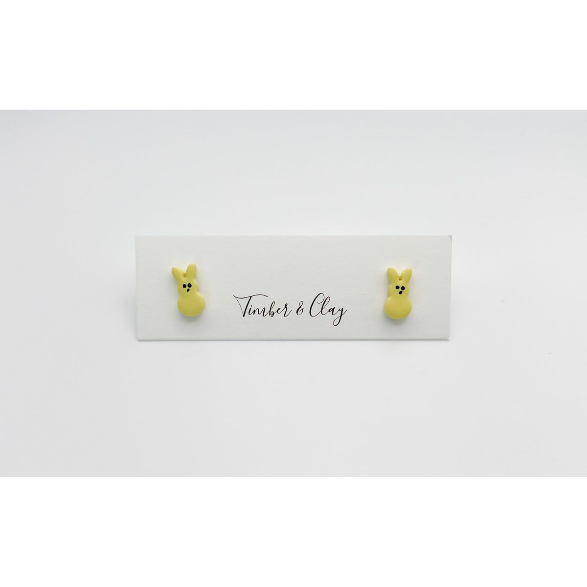 Bunny Studs - Yellow - Timber and Clay