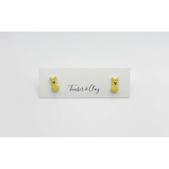 Bunny Studs - Yellow - Timber and Clay