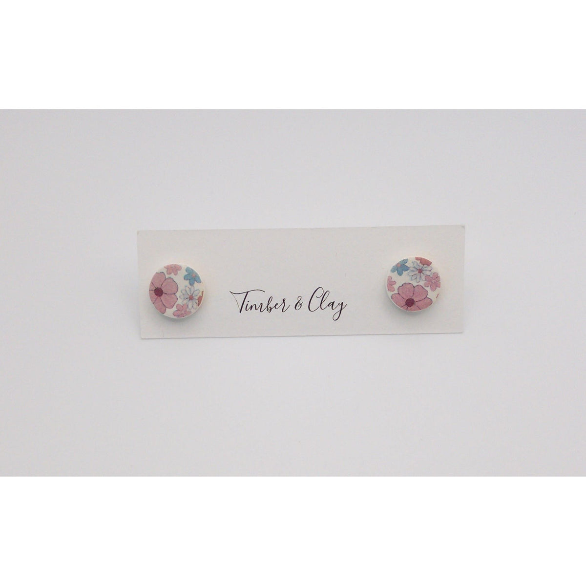 Floral Spring Studs - Timber and Clay