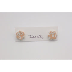 Daisy Flower Studs - Timber and Clay