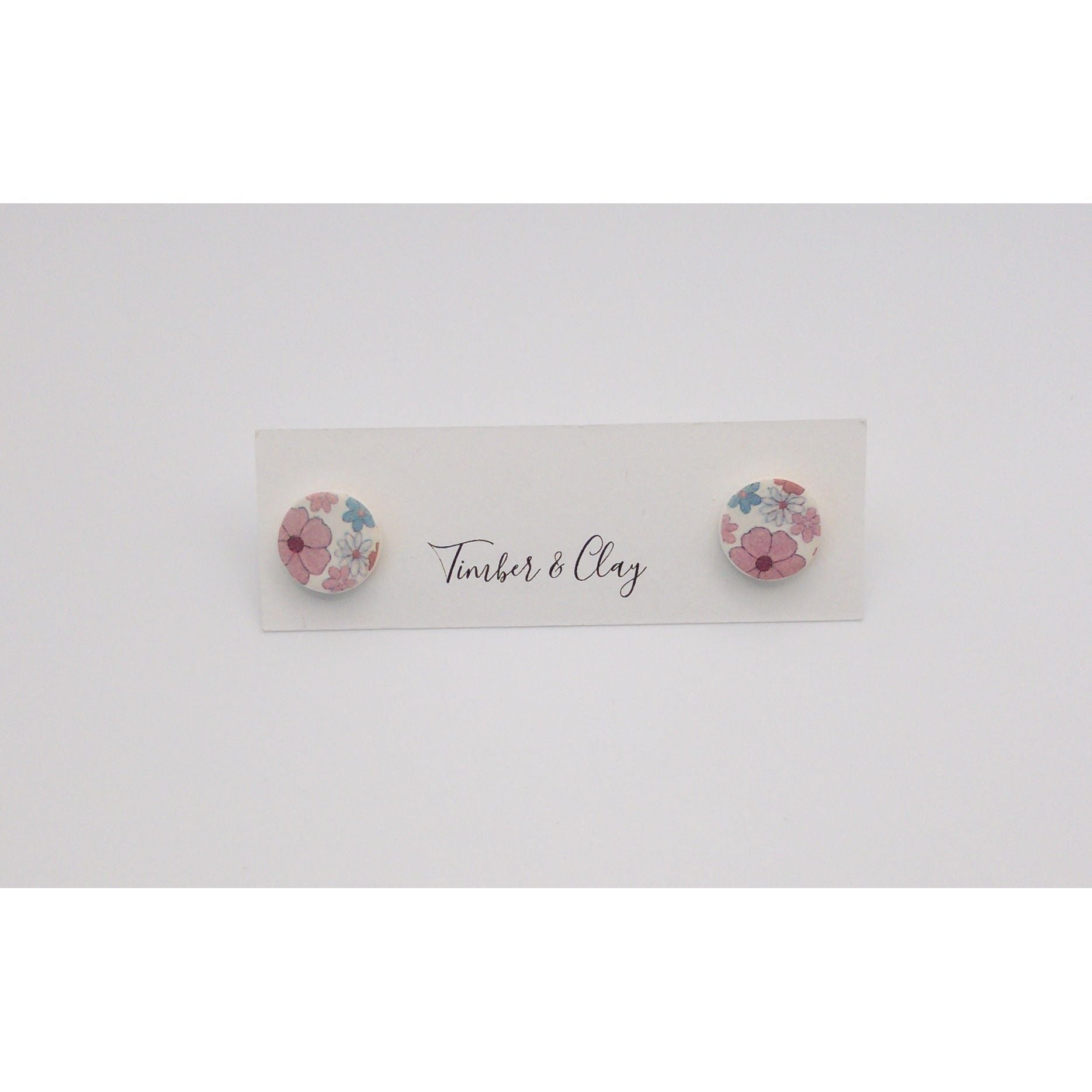 Flower Studs - Timber and Clay