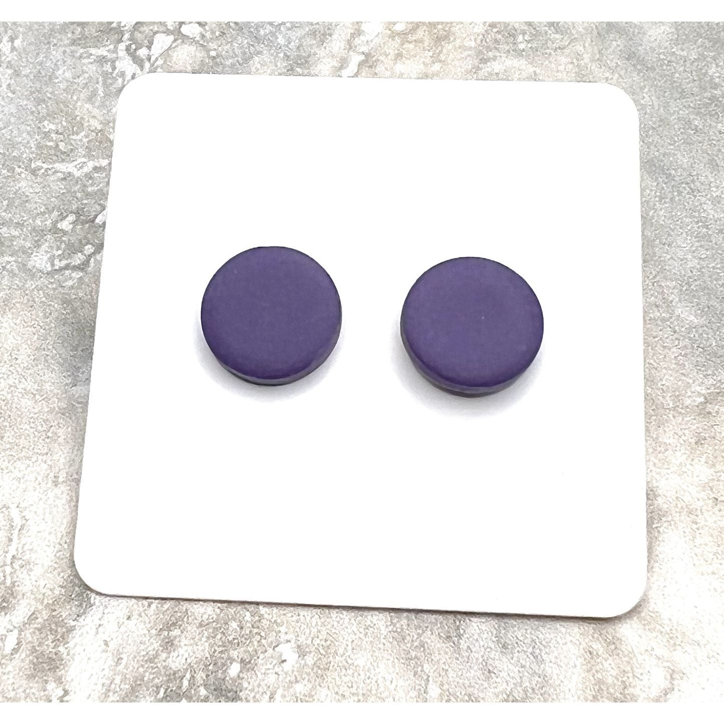 Purple Studs - Timber and Clay