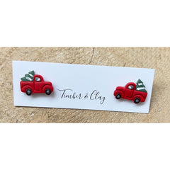 Little Red Truck Studs - Timber and Clay