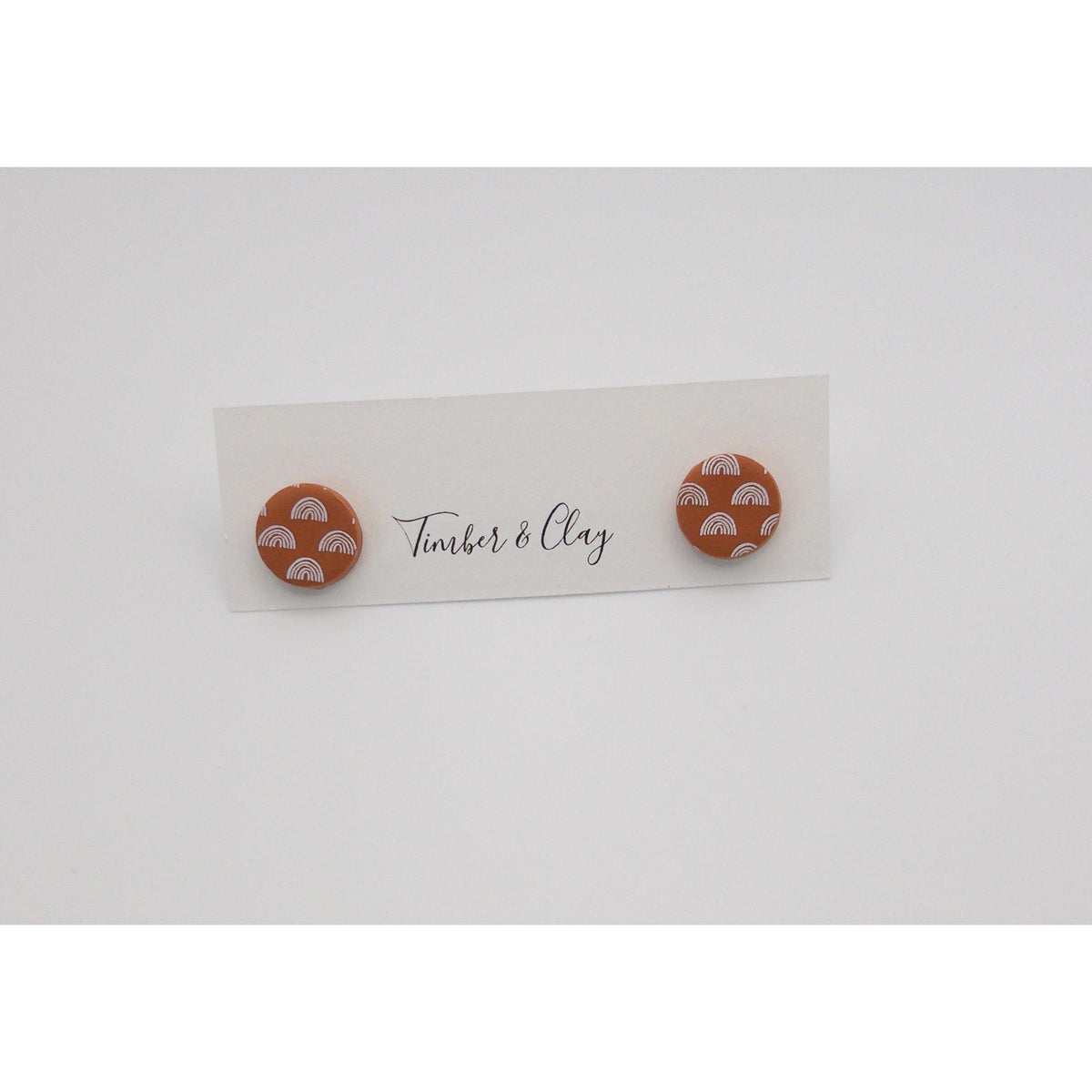 Rainbow Studs - Rust - Timber and Clay