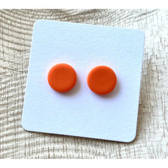 Orange studs - Timber and Clay