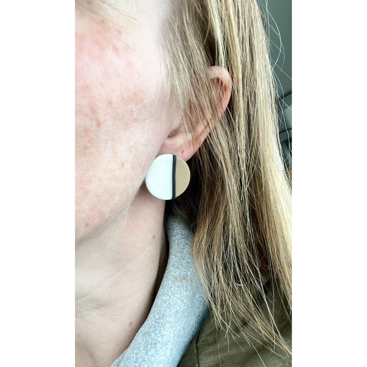 Neutral Oversized Studs - Timber and Clay